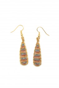 Striped Teardrop Earrings